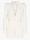 ALEXANDER MCQUEEN LACE DETAIL SINGLE-BREASTED BLAZER,607334QJAAA14571107