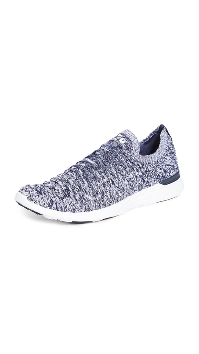 Apl Athletic Propulsion Labs Techloom Wave Sneakers In Navy/white/melange