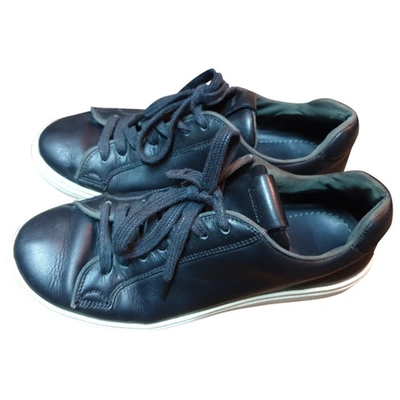 Pre-owned Church's Leather Trainers In Blue