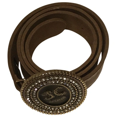 Pre-owned Roberto Cavalli Leather Belt In Camel