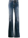 DSQUARED2 DISTRESSED FADED FLARED JEANS