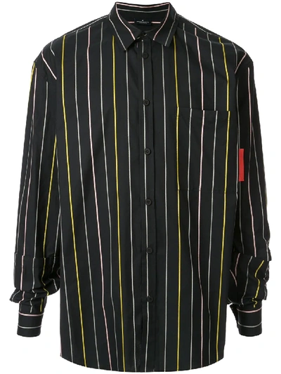 Marcelo Burlon County Of Milan Striped Instructions Shirt In Multicolour