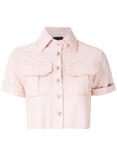 Andrea Bogosian Leather Shirt In Pink
