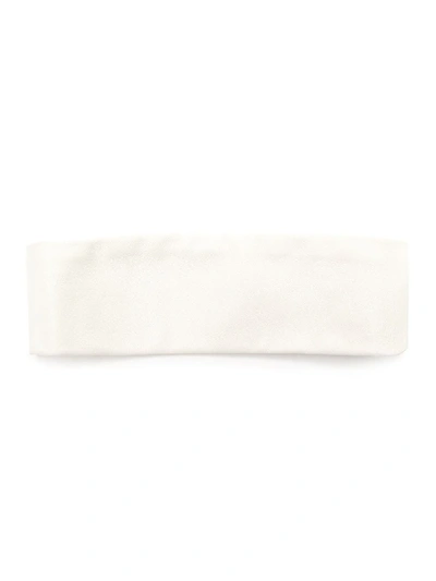 Andrea Bogosian Leather Headband In White