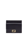 Fendi Ff Pattern Card Case In Black