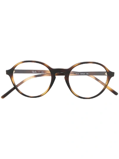 Ray Ban Tortoiseshell Glasses In 棕色
