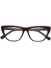 Stella Mccartney Chain Trim Cat-eye Frame Glasses In Brown