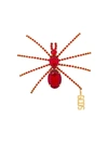 Gcds Crystal Spider Brooch In Gold