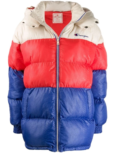 Champion colour block puffer jacket hotsell
