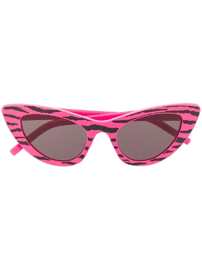 Saint Laurent Sl 213 Lily Tiger Sunglasses In Pink