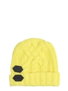 OFF-WHITE KNIT POT HAT HATS IN YELLOW WOOL,11158150
