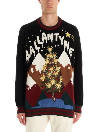 Ballantyne Logo Christmas Sweater In Black