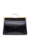 FENDI LARGE FLAT LEATHER SHOPPING BAG