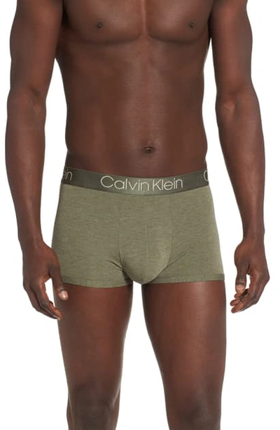 Calvin Klein Ultrasoft Stretch Modal Trunks In Huntsman Heather