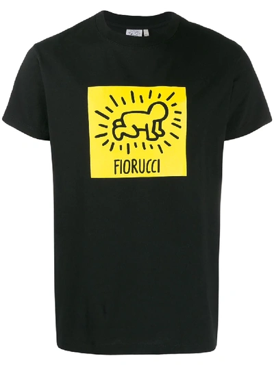 Fiorucci X Keith Haring Print T-shirt In Black