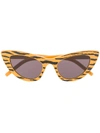 Saint Laurent Sl 213 Lily Tiger Sunglasses In 黄色