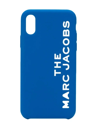 Marc Jacobs Logo-print Iphone Xs Case In Blue