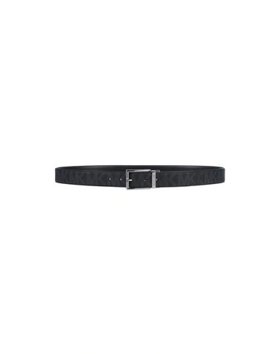 Michael Kors Mens Leather Belt In Black
