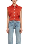 OPENING CEREMONY OPENING CEREMONY TIE BACK SHELL BLOUSE,ST221706