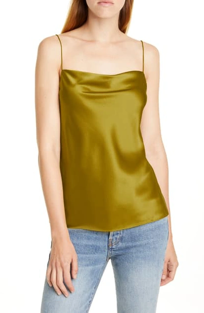 Cami Nyc The Axel Stretch Silk Camisole In Chartreuse