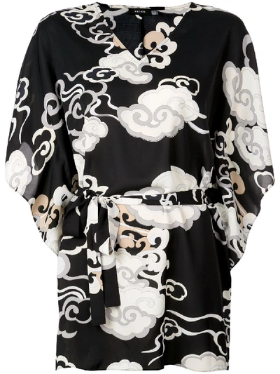 Natori Printed Kaftan In Black