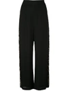 JOSIE NATORI COUTURE BEADED WIDE-LEG TROUSERS