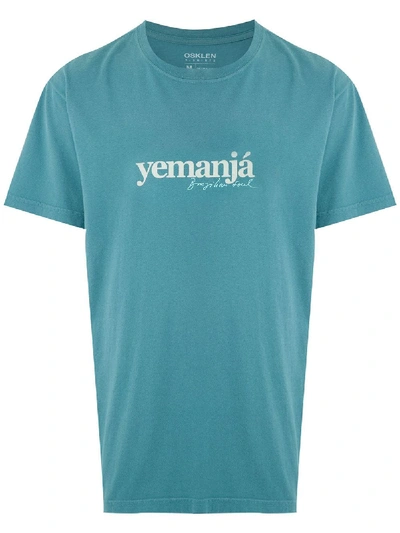 Osklen Yemanjá Type Print T-shirt In Blue