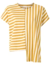 OSKLEN SUMMER STRIPE ASYMMETRIC BLOUSE