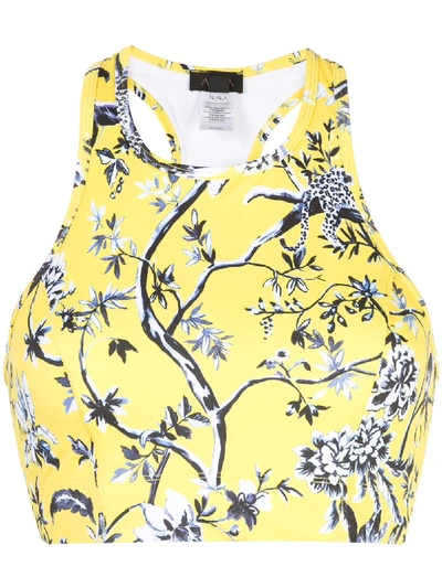 Alala Floral Print Bra In Yellow