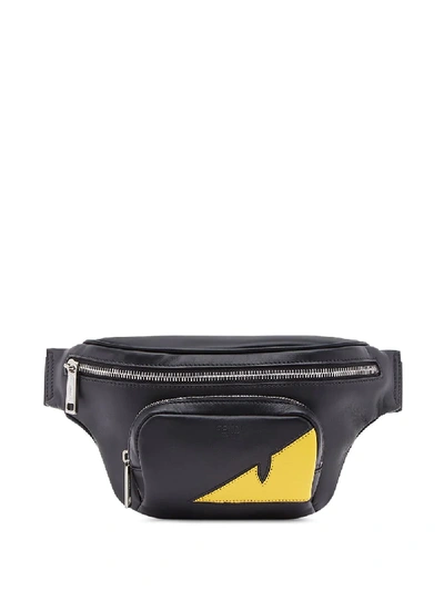 Fendi Monster Eye Leather Belt Bag In Black