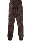 FENDI KARLIGRAPHY STRIPED TRACK PANTS