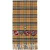 BURBERRY BURBERRY TAN VINTAGE CHECK CASHMERE BADGE SCARF