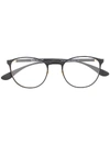 Ray Ban Round Frame Glasses In Schwarz