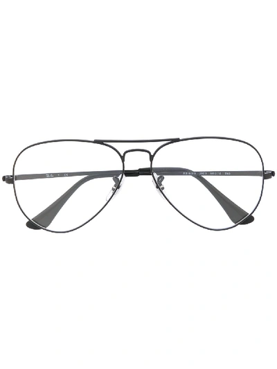 Ray Ban Aviator Frame Glasses In Schwarz