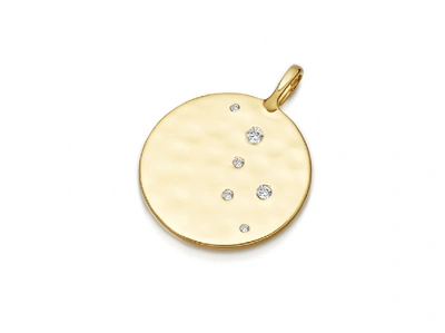 Missoma Pave Hammered Disc Pendant In Gold