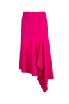 BALENCIAGA BALENCIAGA ASYMMETRIC DRAPED MIDI SKIRT