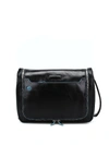 PIQUADRO BLACK LEATHER ROOMY BEAUTY CASE