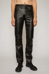 ACNE STUDIOS Leather trousers Black