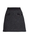 SANDRO Gioli Tweed Flare Skirt