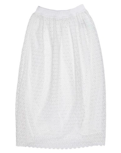 Off-white Midi Skirts In White