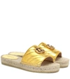 GUCCI PILAR LEATHER SLIDES,P00433880