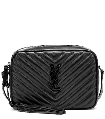 Saint Laurent Lou Mini Patent Leather Bag In Black
