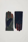 Cos Wool-leather Gloves In Orange