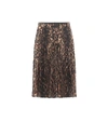BURBERRY Rersby豹纹中长半身裙,P00433287