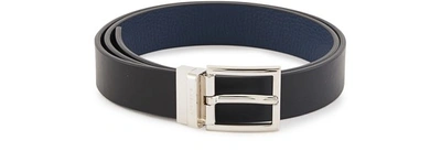 Givenchy Reversible Buckle Belt In Black/ Navy
