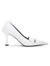 BALENCIAGA Fringe Knife Point-Toe Stiletto Leather Pumps