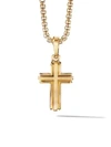 David Yurman Men's 18k Yellow Gold Deco Cross Enhancer