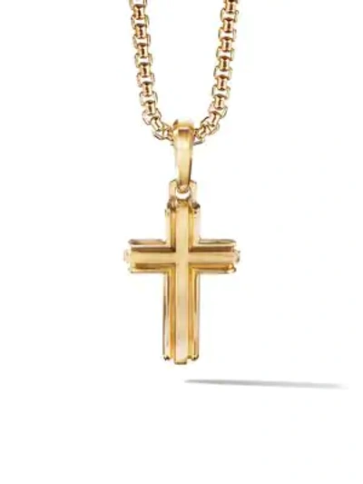 David Yurman Men's 18k Yellow Gold Deco Cross Enhancer