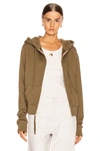 Nili Lotan Callie Zip Up Hoodie In Army Green