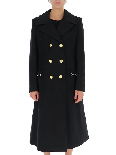 Gucci Double Breasted Tailored Coat In Black